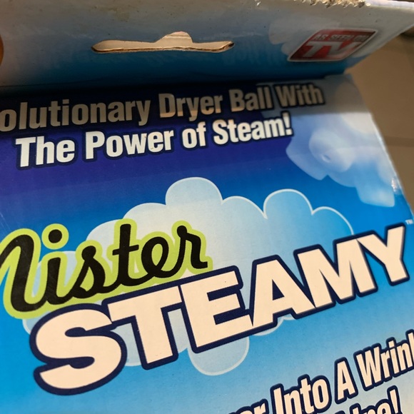 MISTER STEAMY DRYER BALLS 2 PACK AS SEEN ON TV WRINKLE FREE CLOTHES. - Picture 3 of 3